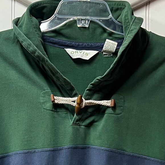 90s Orvis Oversized Heavyweight Rugby Jersey Shirt L Vintage - Picture 4 of 4